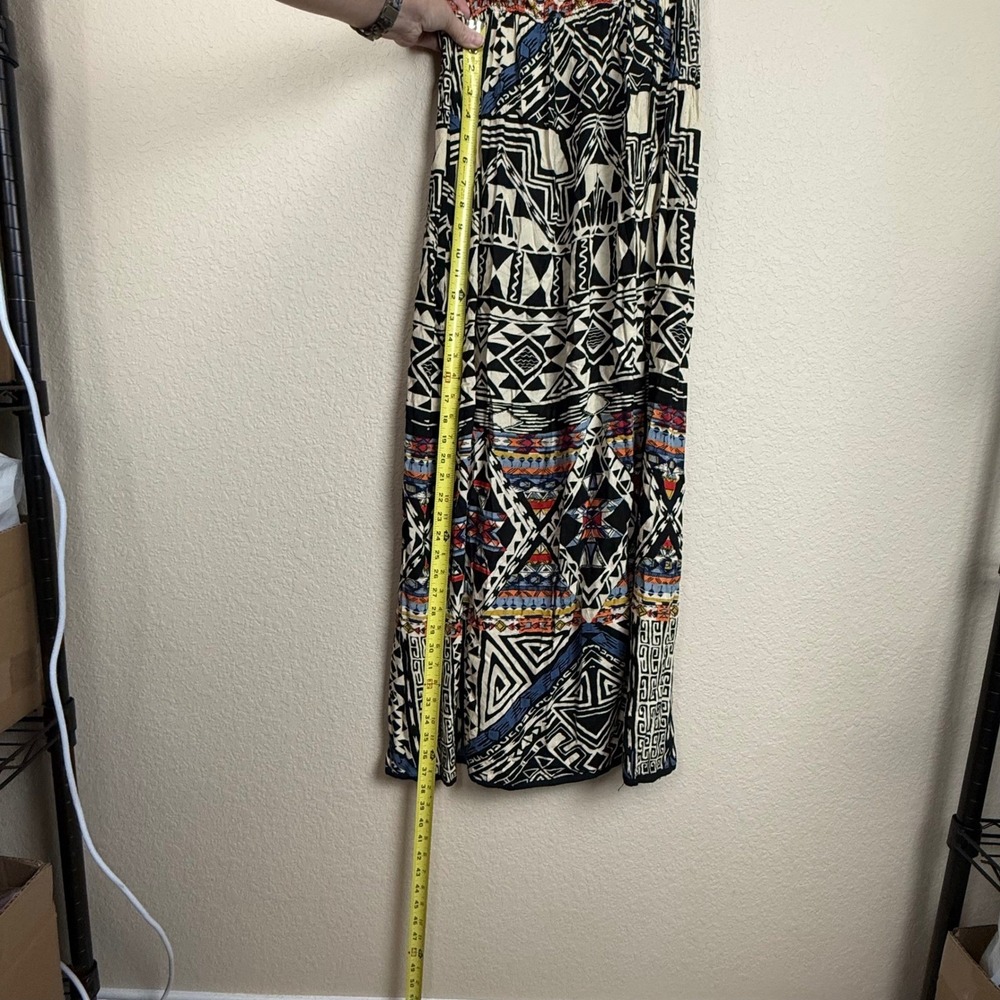 Angie Smocked Tube Top Maxi Dress Womens S Aztec Boho Gypsy Festival Fairy - Picture 14 of 14